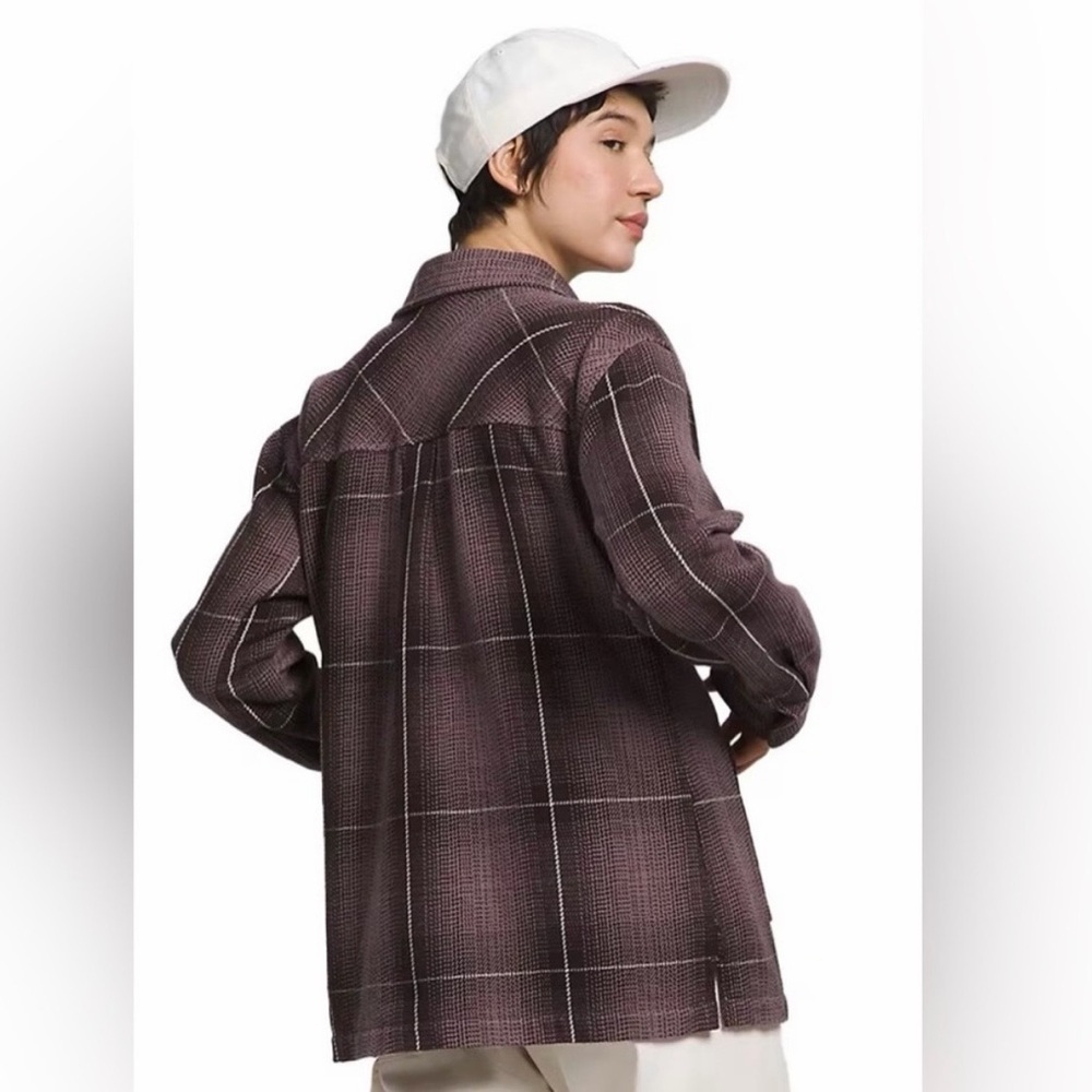 North Face Women's Valley Twill Utility Shacket size M Fawn Grey Color Way - Picture 2 of 9